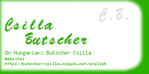 csilla butscher business card